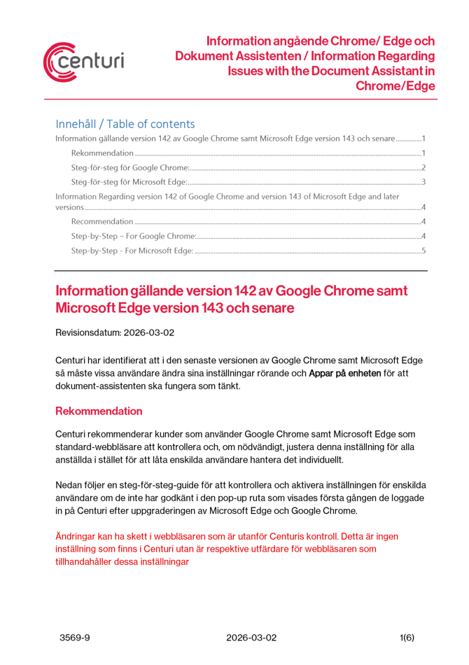 Information angående Chrome-Edge och Dokument assistenten - 1