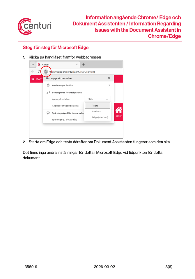 Information angående Chrome-Edge och Dokument assistenten - 3